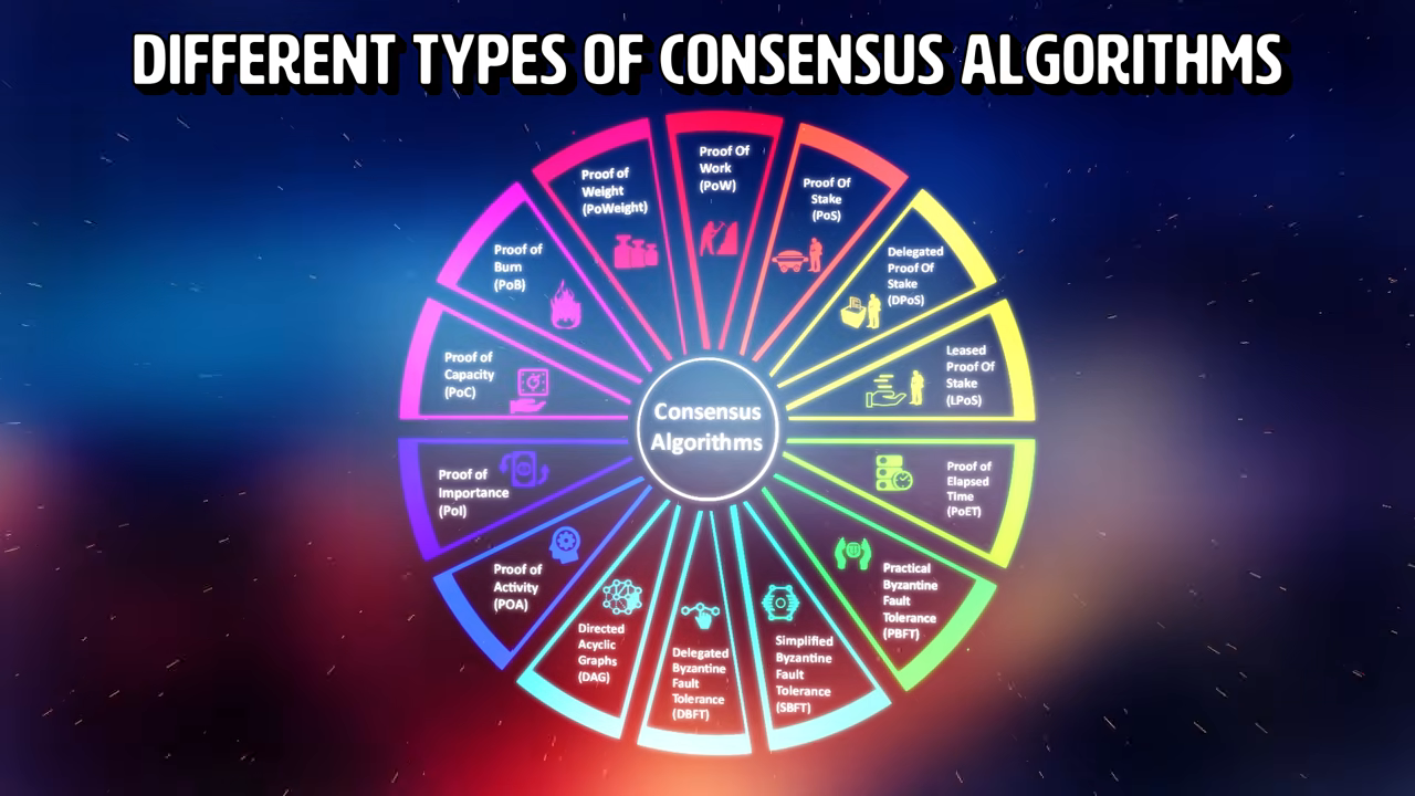 Wheel diagram: different types of consensus algorithms