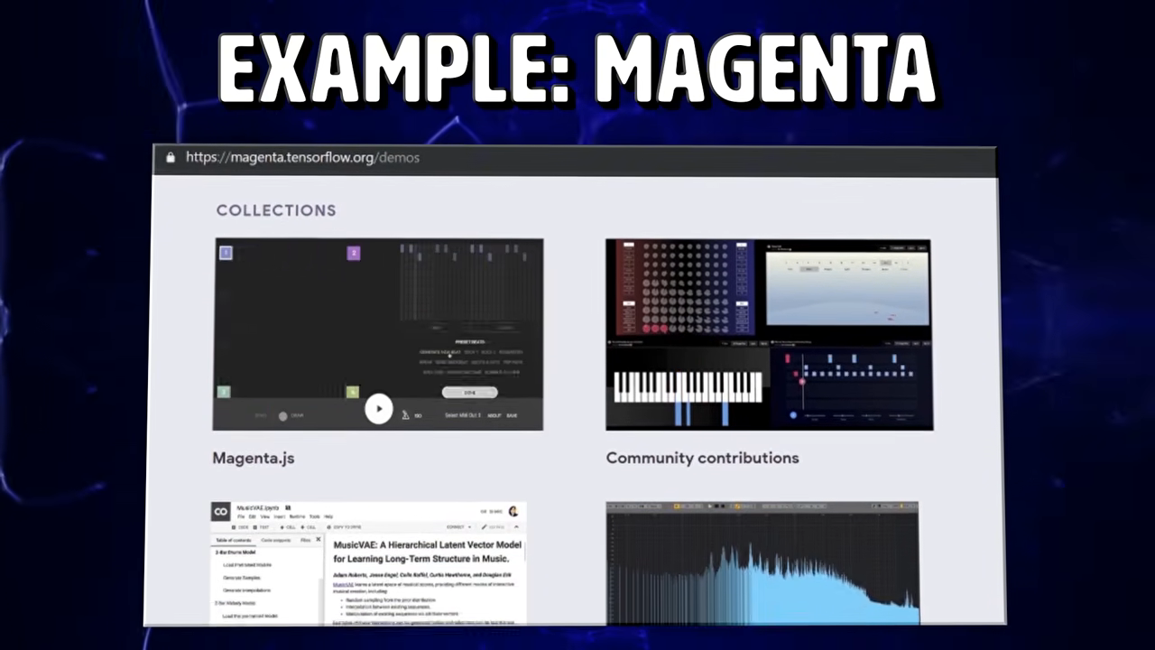Screenshot: Google Magenta music demo