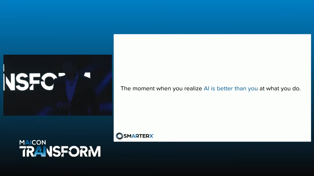 Slide: The moment when you realize AI is better than you at what you do