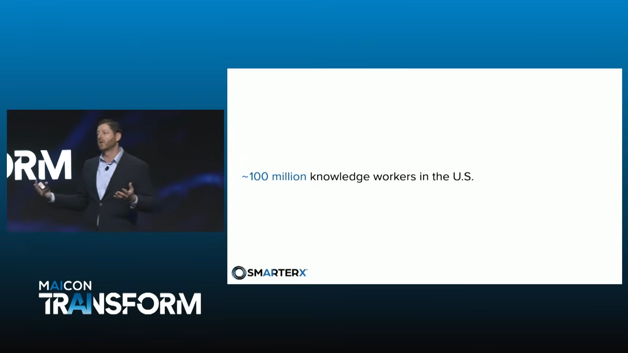 Slide: ~100 million knowledge workers in the U.S.