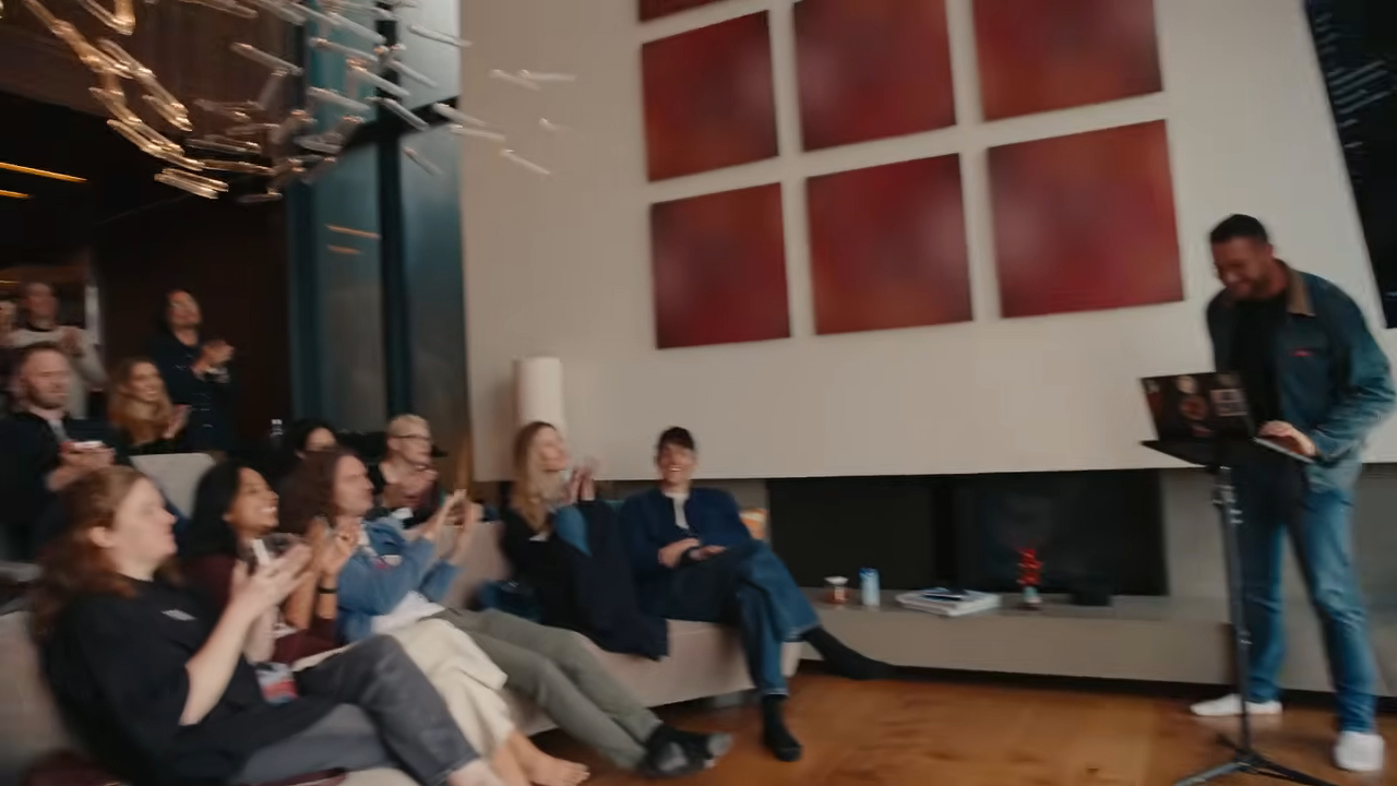 Audience applauding after the talk